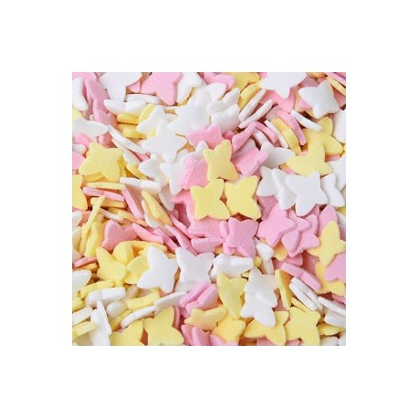 Farfalle colorate di zucchero modecor 100 gr