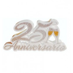 Scritta polistirolo "25 anniversario"