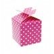 Scatoline portaconfetti cubo pois fucsia