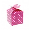 Scatoline portaconfetti cubo pois fucsia