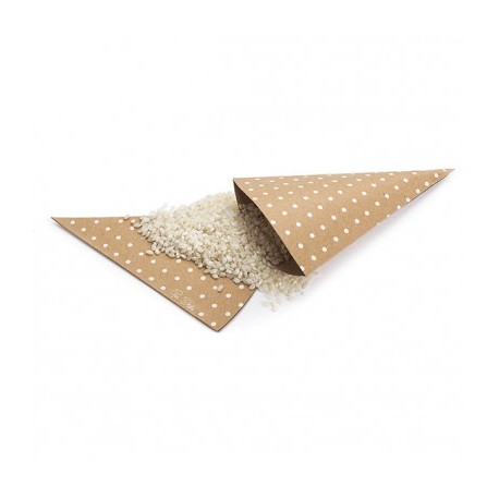 Coni Carta Kraft stampa bianco