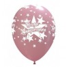 Palloni ad elio 12" Buon Compleanno Rosa