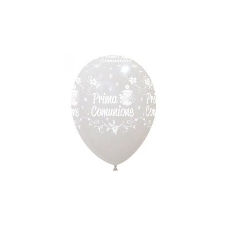 Palloni ad elio 12" COMUNIONE BIANCA