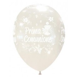 Palloni ad elio 12" COMUNIONE TRASPARENTE