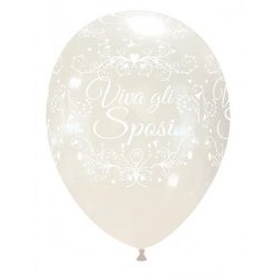 Palloni ad elio 12" Matrimonio Trasparente