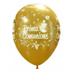 Palloni ad elio 12" 1 Comunione oro