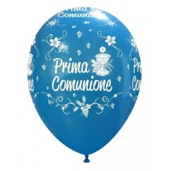 Palloni ad elio 12" 1 Comunione Celeste