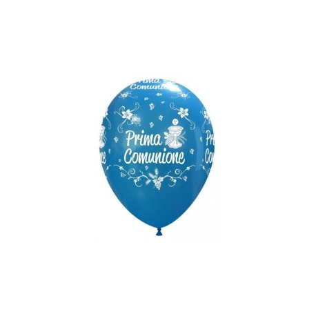 Palloni ad elio 12" COMUNIONE BLU