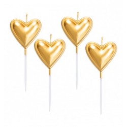 Candeline cuore oro