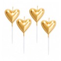 Candeline cuore oro
