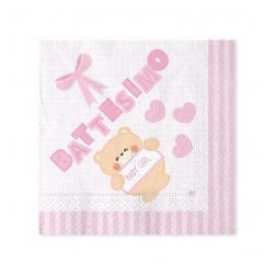 Tovaglioli 25x25 Teddy Rosa