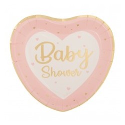 Piattini Baby shower Rosa